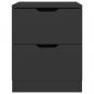 Preview: Nachttisch Schwarz 40x40x50 cm Spanplatte