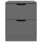 Preview: Nachttisch Grau 40x40x50 cm Spanplatte