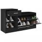 Preview: Schuhbank Hochglanz-Schwarz 94,5x31x57 cm Holzwerkstoff