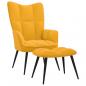 Preview: Relaxsessel mit Hocker Senfgelb Samt