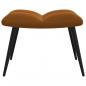 Preview: Relaxsessel mit Hocker Braun Samt