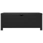 Preview: Sitzbank mit Stauraum Kissen Schwarz 105x40x45cm Holzwerkstoff