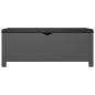 Preview: Sitzbank mit Stauraum und Kissen Grau 105x40x45cm Holzwerkstoff