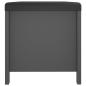 Preview: Sitzbank mit Stauraum und Kissen Grau 105x40x45cm Holzwerkstoff