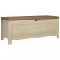 Preview: Sitzbank mit Stauraum und Kissen Sonoma-Eiche 105x40x45 cm