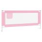 Preview: Kleinkind-Bettschutzgitter Rosa 200x25 cm Stoff