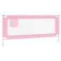 Preview: Kleinkind-Bettschutzgitter Rosa 200x25 cm Stoff