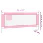 Preview: Kleinkind-Bettschutzgitter Rosa 200x25 cm Stoff