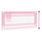 Preview: Kleinkind-Bettschutzgitter Rosa 200x25 cm Stoff