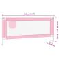 Preview: Kleinkind-Bettschutzgitter Rosa 200x25 cm Stoff