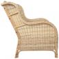 Preview: Sessel mit Kissen Natur-Rattan und Leinen