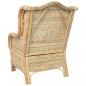 Preview: Sessel mit Kissen Natur-Rattan und Leinen