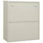 Preview: Büroschrank Hellgrau 90x40x105 cm Stahl 