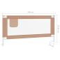 Preview: Kleinkind-Bettschutzgitter Taupe 180x25 cm Stoff