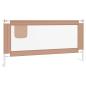 Preview: Kleinkind-Bettschutzgitter Taupe 180x25 cm Stoff