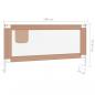 Preview: Kleinkind-Bettschutzgitter Taupe 180x25 cm Stoff