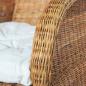 Preview: Sessel mit Kissen Hellbraun Natürliches Rattan und Leinen