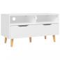 Preview: ARDEBO.de - TV-Schrank Weiß 90x40x48,5 cm Holzwerkstoff
