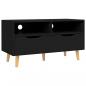 Preview: ARDEBO.de - TV-Schrank Schwarz 90x40x48,5 cm Holzwerkstoff