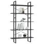 Preview: Bücherregal 5 Fächer Grau 100x30x175 cm Holzwerkstoff