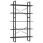 Preview: Bücherregal 5 Fächer Grau 100x30x175 cm Holzwerkstoff