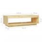 Preview: Couchtisch 110x50x33,5 cm Massivholz Kiefer