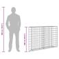 Preview:  Gabionen-Hochbeet Trapezform Verzinkter Stahl 150x20x100 cm