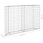 Preview:  Gabionen-Hochbeet Trapezform Verzinkter Stahl 150x20x100 cm