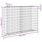 Preview:  Gabionen-Hochbeet Trapezform Verzinkter Stahl 150x20x100 cm