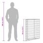 Preview:  Gabionen-Hochbeet Trapezform Verzinkter Stahl 80x20x100 cm