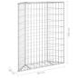 Preview:  Gabionen-Hochbeet Trapezform Verzinkter Stahl 80x20x100 cm