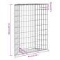 Preview:  Gabionen-Hochbeet Trapezform Verzinkter Stahl 80x20x100 cm