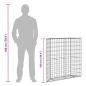 Preview:  Gabionen-Hochbeet Trapezform Verzinkter Stahl 100x20x100 cm