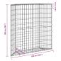 Preview:  Gabionen-Hochbeet Trapezform Verzinkter Stahl 100x20x100 cm
