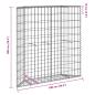 Preview:  Gabionen-Hochbeet Trapezform Verzinkter Stahl 100x20x100 cm