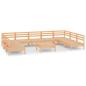 Preview: 10-tlg. Garten-Lounge-Set Massivholz Kiefer