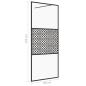 Preview: Duschwand für Begehbare Dusche mit Klarem ESG Glas 80x195 cm