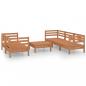 Preview: 6-tlg. Garten-Lounge-Set Honigbraun Massivholz Kiefer