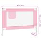 Preview: Kleinkind-Bettschutzgitter Rosa 90x25 cm Stoff