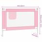 Preview: Kleinkind-Bettschutzgitter Rosa 90x25 cm Stoff