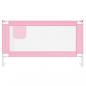 Preview: Kleinkind-Bettschutzgitter Rosa 150x25 cm Stoff