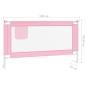 Preview: Kleinkind-Bettschutzgitter Rosa 150x25 cm Stoff