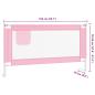 Preview: Kleinkind-Bettschutzgitter Rosa 150x25 cm Stoff