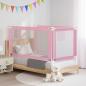 Preview: Kleinkind-Bettschutzgitter Rosa 150x25 cm Stoff