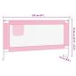 Preview: Kleinkind-Bettschutzgitter Rosa 160x25 cm Stoff