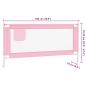 Preview: Kleinkind-Bettschutzgitter Rosa 180x25 cm Stoff