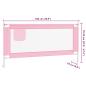 Preview: Kleinkind-Bettschutzgitter Rosa 180x25 cm Stoff