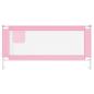 Preview: Kleinkind-Bettschutzgitter Rosa 190x25 cm Stoff