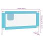 Preview: Kleinkind-Bettschutzgitter Blau 150x25 cm Stoff