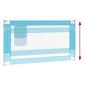 Preview: Kleinkind-Bettschutzgitter Blau 150x25 cm Stoff